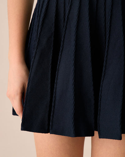 Lacivert Örgü Kazak Elbise