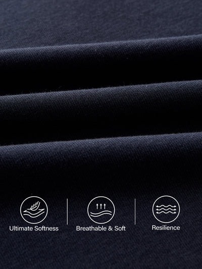 Tuck Detaylı Yarım Kollu Yüksek Yaka Elbise