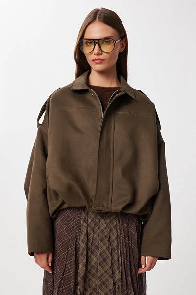 Süet Görünümlü Bomber Ceket