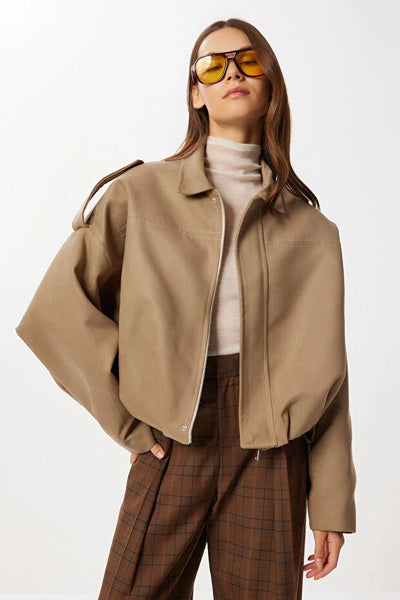 Süet Görünümlü Bomber Ceket