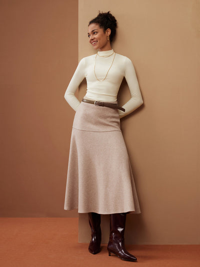 Lüks Yumuşak Kaşmir Görünümlü Maksi Etek