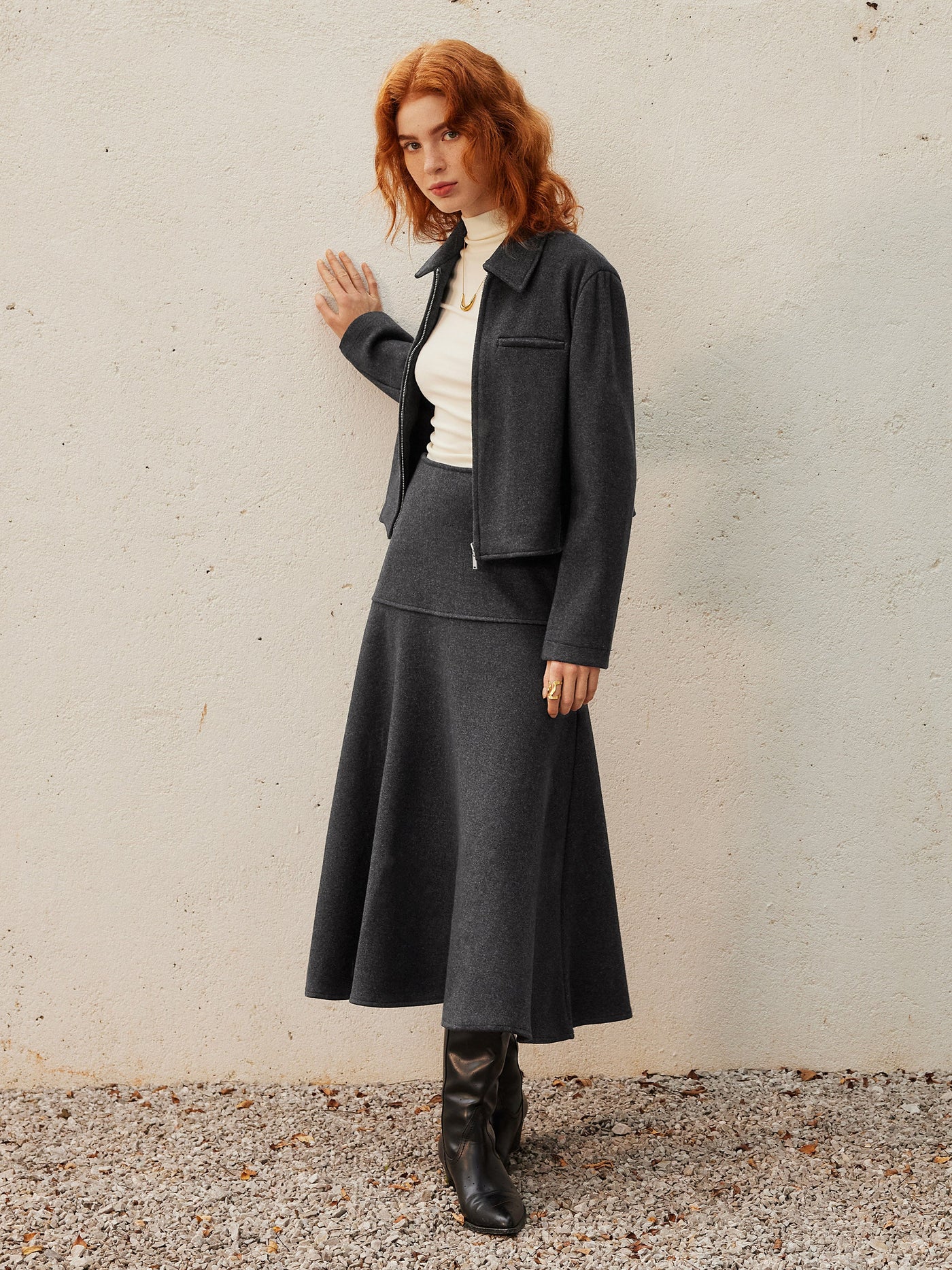 Lüks Yumuşak Kaşmir Görünümlü Maksi Etek