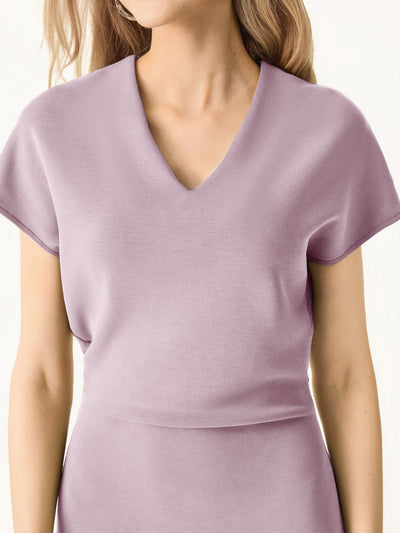 Modal V Yaka A Hat Midi Elbise