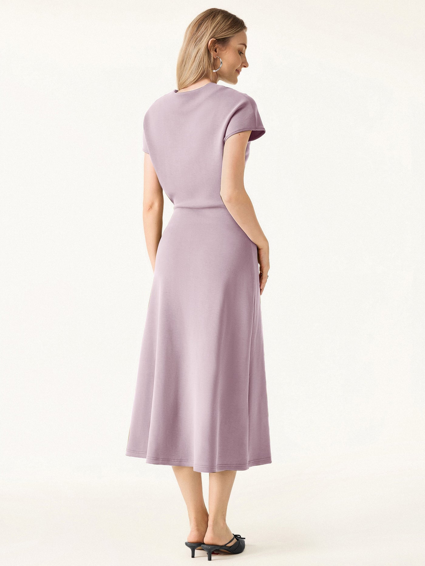 Modal V Yaka A Hat Midi Elbise