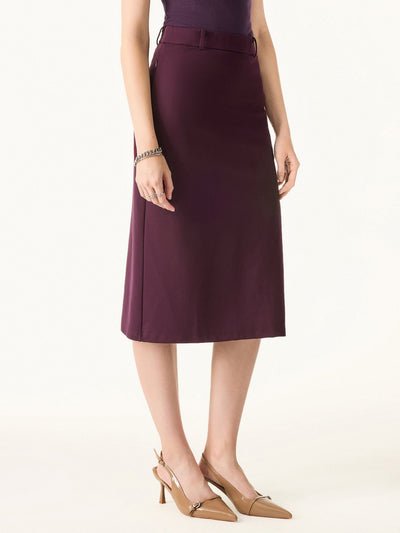 Şık Orta Boy Çizgili Etek