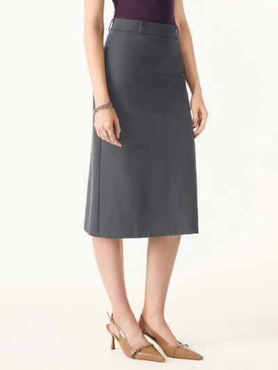 Şık Orta Boy Çizgili Etek