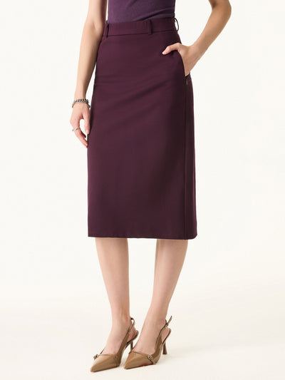 Şık Orta Boy Çizgili Etek