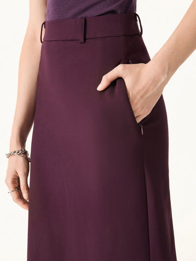 Şık Orta Boy Çizgili Etek