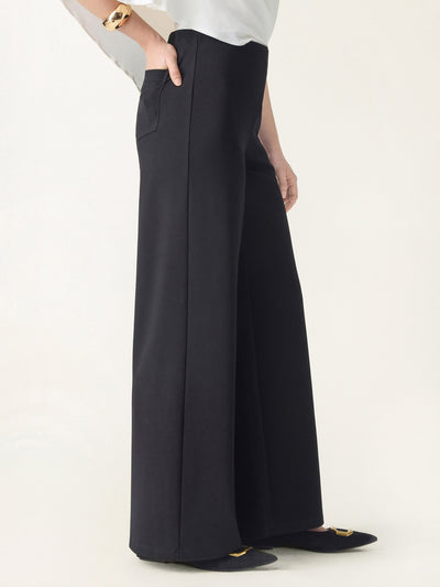 Cepli ve Rahat Tarz Düz Karın Maxi Pantolon