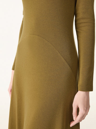 Mikrofiber Sıcak Yüksek Yaka Maxi Elbise