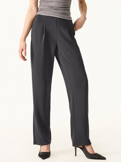 Bej Yıkamalı Kot Pantolon - Orta Yüksek Bel ve Düz Paça