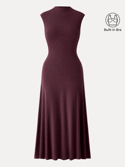 Şık Geniş Omuz Midi Elbise