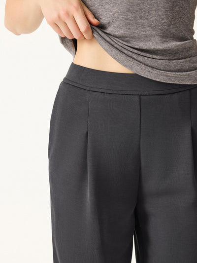 Bej Yıkamalı Kot Pantolon - Orta Yüksek Bel ve Düz Paça