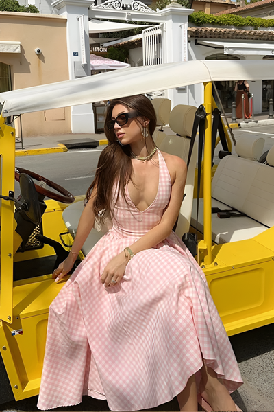 Aurora Pötikare V Detay Midi Elbise