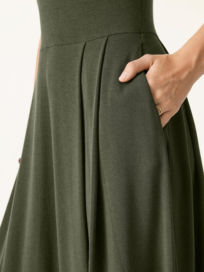 Balıkçı Yaka Midi Elbise