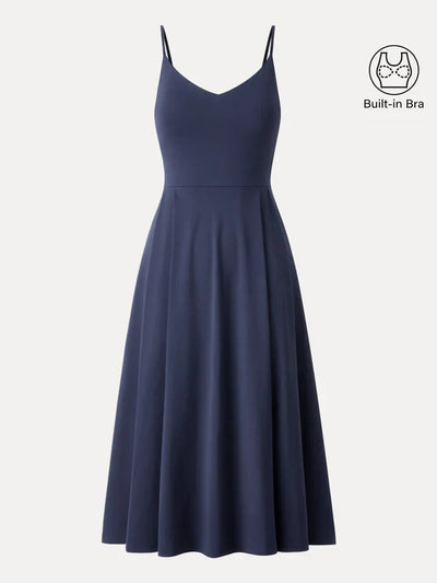 Bambu Dokumalı Midi Elbise