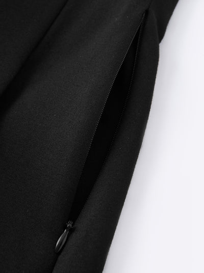 Şık ve Rahat Düz Dökümlü Siyah Midi Pilili Etek