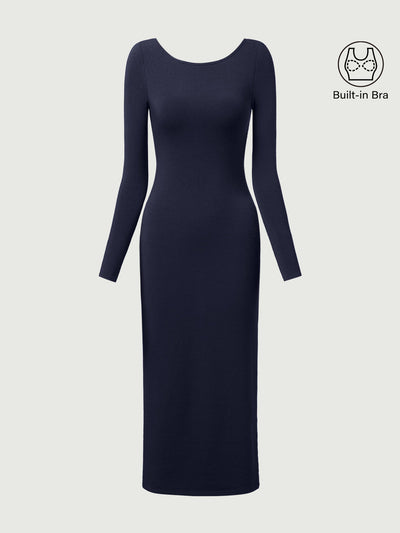 Eco-Mousse® Sırtı Açık Brami Midi Elbise