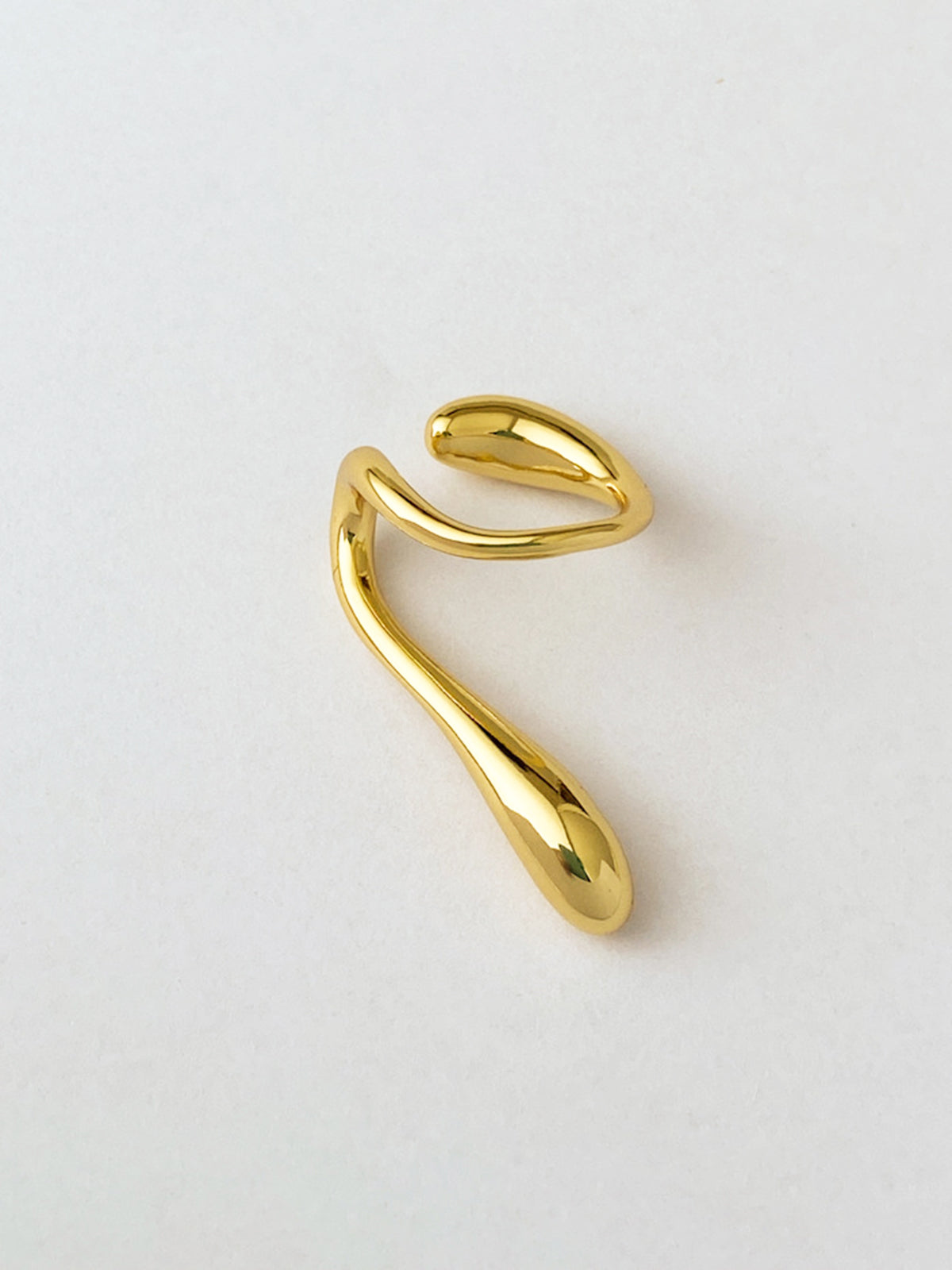 Sarmal Geometrik Su Damlası Küpe