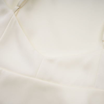 Lyna Beyaz Saten Fırfırlı Mini Elbise