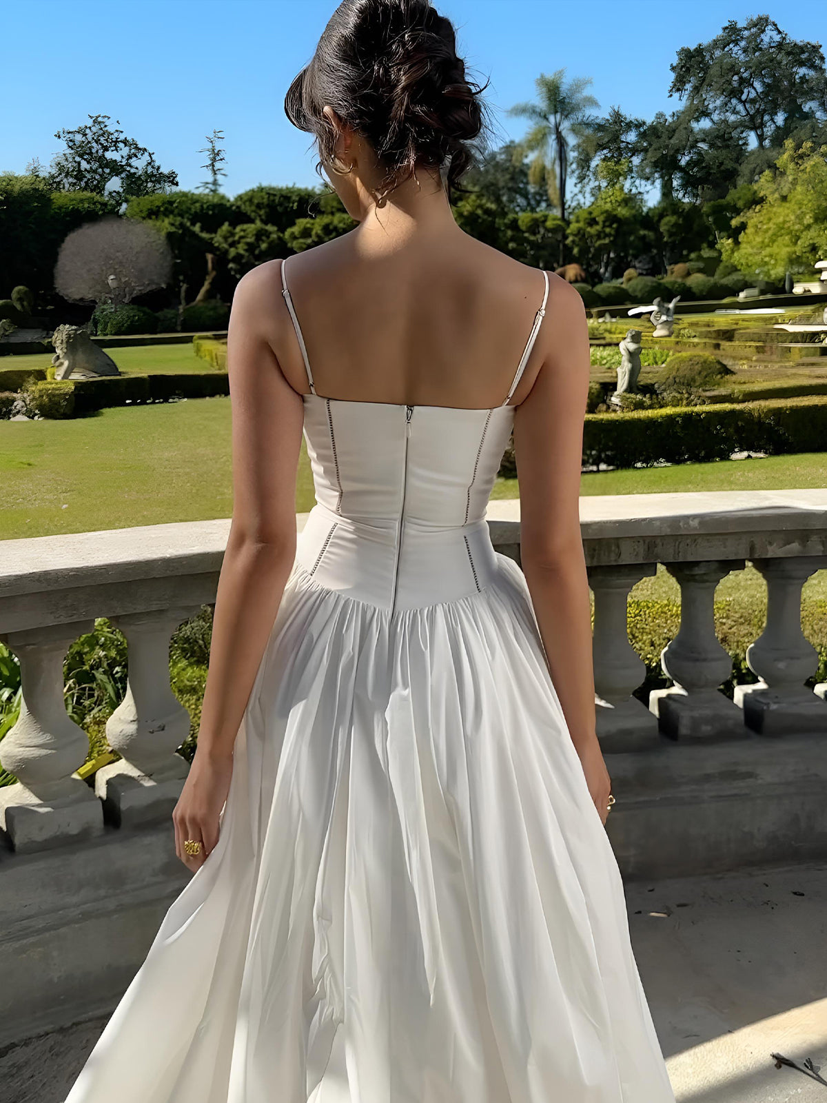 Frenchy Dökümlü Uzun Elbise