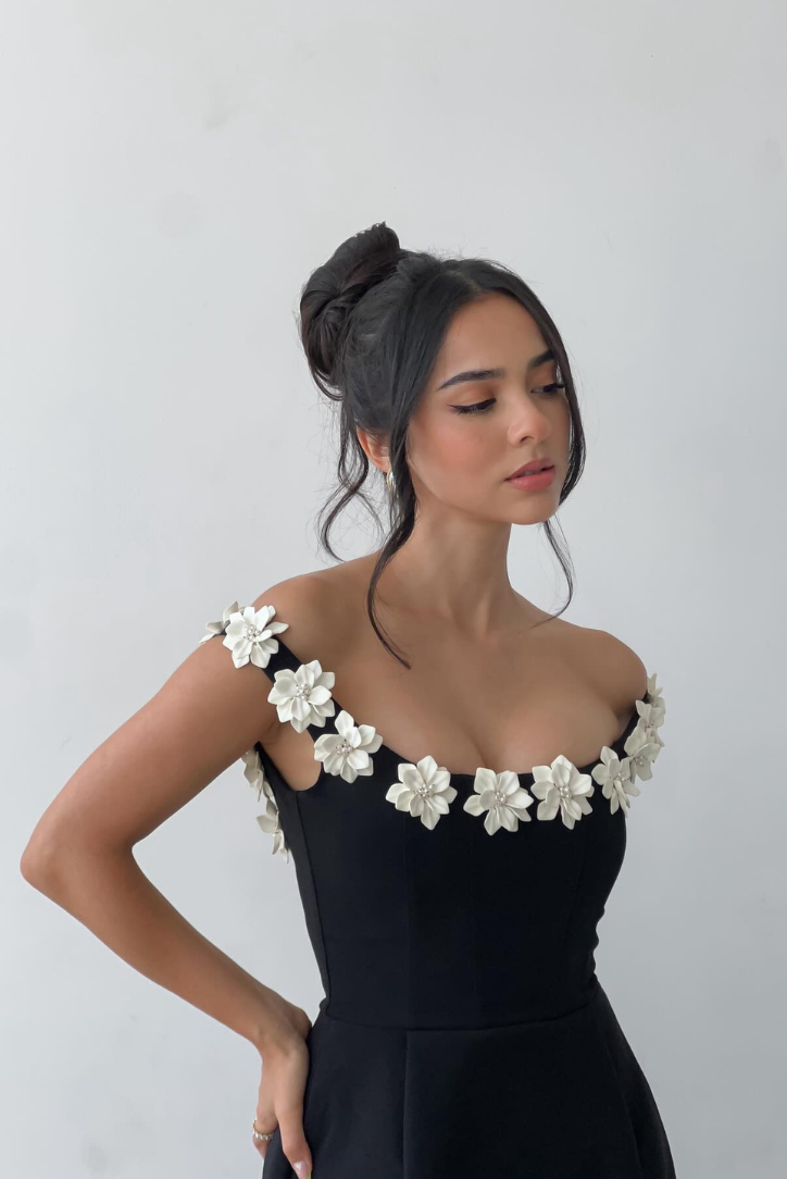 Ivy Çiçekli Mini Elbise