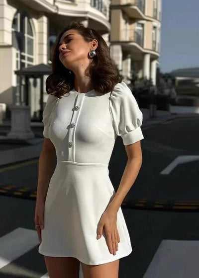 Amelie Vintage Bebe Yaka Mini Elbise