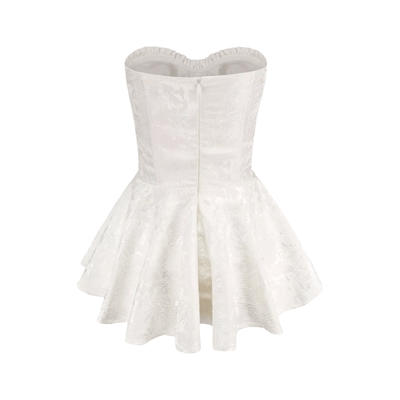 Airina Dantel İşlemeli Flared Mini Elbise