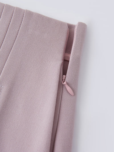 Şık ve Rahat Cepli Düz Dökümlü Midi Pilili Etek