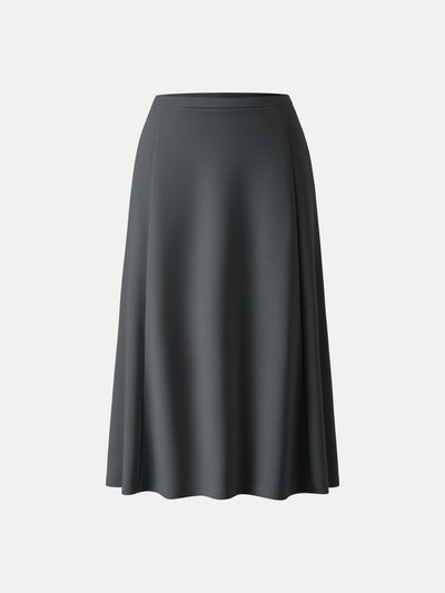 Gevşek Bağlamalı ve Cepli Midi Etek