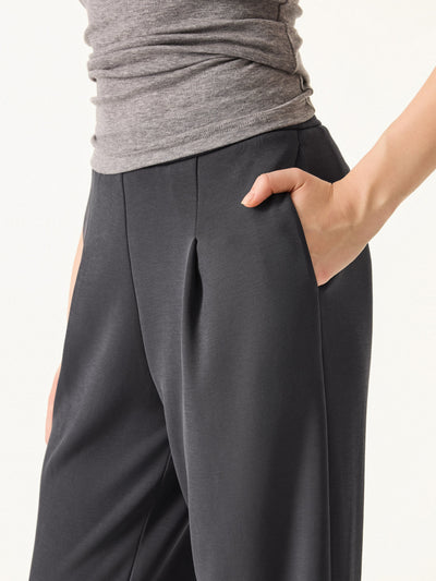 Bej Yıkamalı Kot Pantolon - Orta Yüksek Bel ve Düz Paça